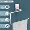 Plantex 304 Grade Stainless Steel Towel Ring for Bathroom/Napkin Hanger for Washbasin/Napkin Holder/Bathroom Accessories - iris (Chrome) view 2
