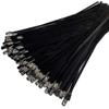 ADD GEAR Stainless Steel (316) - Black Self-Locking Cable Zip Ties Exhaust Wrap Multi-Purpose DIY Locking Cable Metal Zip Ties - Black (200 mm / 8 inches) (20) view 2
