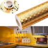 JENY 2m Kitchen Golden Oil Proof Waterproof Paper Aluminum Foil Back Splash Sticker Stove Cabinet Liner Decor Self Adhesive Wallpapers (Pack of 2) view 4