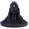 Golden Key Resin Lord Shiva in Dhyana Mudra Adiyogi Shiva Idol, Standard, Black, 1 Piece view 1