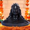Golden Key Resin Lord Shiva in Dhyana Mudra Adiyogi Shiva Idol, Standard, Black, 1 Piece view 3