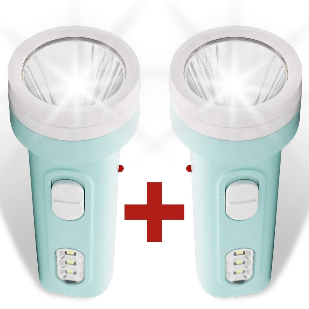 Pick Ur Needs Home Emergency 10 Watt + 3 SMD Side Ultra LED Rechargeable Torch (Color May Vary) (10 Watt+3 SMD) (2)
