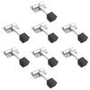 Sun Shield Stainless Steel Single Square Rod Rubber Door Stopper for Home (4 Inch, Chrome Finish) - 8 Pcs view 1