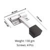 Sun Shield Stainless Steel Single Square Rod Rubber Door Stopper for Home (4 Inch, Chrome Finish) - 8 Pcs view 2
