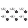 Sun Shield Stainless Steel Single Square Rod Rubber Door Stopper for Home (4 Inch, Chrome Finish) - 6 Pcs view 1