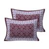 ART WORLD Queen Size Double Bed Sheet with Pillow Covers Pure Cotton Rajasthani Traditional Chunari Printed Bedcover (Maroon) view 2