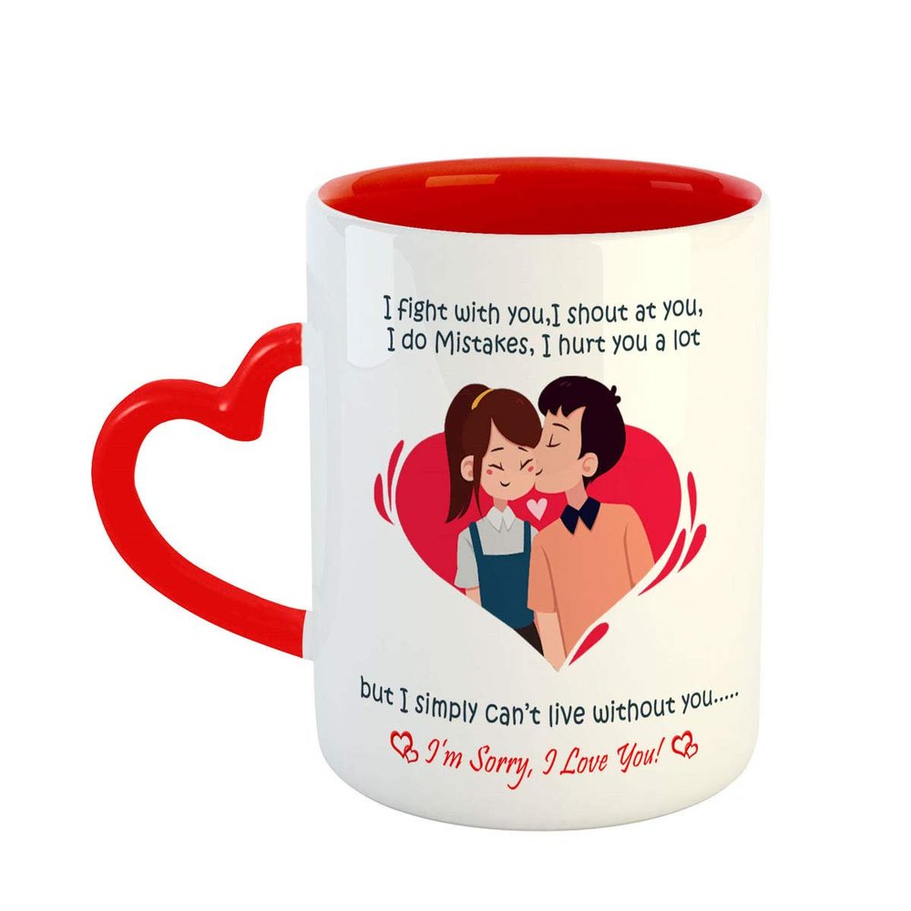 ARTBUG I am Sorry I Love You Ceramic Coffee/Tea Mug/Cup - Best Valentines Day Gift for Wife, Husband, Boyfriend, Girlfriend, Sorry Gift for Girlfriend Love, Best Valentines Day Gift for her