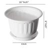 Shree Parshva NATURE WITH BEAUTY Plastic Jasmine Pot with Bottom Tray Set (10-inch, White), 3 Pieces view 3