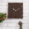 Webelkart New and Improved Stylish Beautiful Square Wood Wall Clock (30 cm x 30 cm x 2.8 cm, Brown)- Without Glass view 1