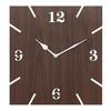 Webelkart New and Improved Stylish Beautiful Square Wood Wall Clock (30 cm x 30 cm x 2.8 cm, Brown)- Without Glass view 2