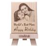 GFTBX Worlds Best Mom Customized Engraved Photo Frame for Mother Birthday (5x4 Inches, Wood), Tabletop Rectangular view 1