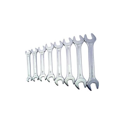 STONE Double Open End Spanner Set Repair Tools Kit for Car Bike and Multipurpose for Home (Nickel Chrome Coated Finish, Set Of 8-Pcs.)