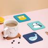 KPNG Silicone Coasters for Drinks Kids,, Non-Slip Soft Silicone Material Table Coasters for Housewarming, Kitchen, Drink Coaster (Pack of 6, Small 9 x 9 x 0.8 cm) view 2
