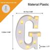 SATYAM KRAFT Acrylic 1 Pcs Marquee Alphabet Letter LED Light | Decorative Name Lamp for Home, Bedroom, Wedding, Birthday, Anniversary & Romantic Gift and Night and Wall Lamp (G, Big), White view 2