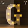 SATYAM KRAFT Acrylic 1 Pcs Marquee Alphabet Letter LED Light | Decorative Name Lamp for Home, Bedroom, Wedding, Birthday, Anniversary & Romantic Gift and Night and Wall Lamp (G, Big), White view 3