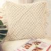 COTTONCUBE 17x17 inch Cushion Cover Macrame Throw Pillow Macrame Pillow Handmade Knit Pillowcases Floor Cushion Large Size Cushion Pillow Cover of Cotton Sofa Cushion Cover Barfee 1 pc view 1
