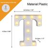 SATYAM KRAFT Acrylic 1 Pcs Marquee Alphabet Letter LED Light | Decorative Name Lamp for Home, Bedroom, Wedding, Birthday, Anniversary & Romantic Gift and Night and Wall Lamp (T, Big), White view 2
