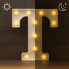 SATYAM KRAFT Acrylic 1 Pcs Marquee Alphabet Letter LED Light | Decorative Name Lamp for Home, Bedroom, Wedding, Birthday, Anniversary & Romantic Gift and Night and Wall Lamp (T, Big), White view 3