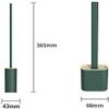 Heria Silicon Toilet Brush with Slim Holder Silicone Flex Toilet Brush Anti-drip Set Toilet Bowl Cleaner Brush, No-Slip Long Handle Soft Silicone Bristle Clean Toilet Corner Easily, Wall Mounting, Multi Color view 3