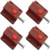 JVM Kitchen Cabinet Door Push to Open Plastic Metal Latch Bolt Lock (Brown) - Pack of 4Pcs (with Out Screws) view 1