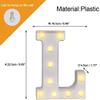 SATYAM KRAFT Acrylic 1 Pcs Marquee Alphabet Letter LED Light | Decorative Name Lamp for Home, Bedroom, Wedding, Birthday, Anniversary & Romantic Gift and Night and Wall Lamp (L, Big), White view 2