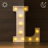 SATYAM KRAFT Acrylic 1 Pcs Marquee Alphabet Letter LED Light | Decorative Name Lamp for Home, Bedroom, Wedding, Birthday, Anniversary & Romantic Gift and Night and Wall Lamp (L, Big), White view 3