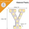 SATYAM KRAFT Acrylic 1 Pcs Marquee Alphabet Letter LED Light | Decorative Name Lamp for Home, Bedroom, Wedding, Birthday, Anniversary & Romantic Gift and Night and Wall Lamp (Y, Big), White view 2