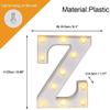 SATYAM KRAFT Acrylic 1 Pcs Marquee Alphabet Letter LED Light | Decorative Name Lamp for Home, Bedroom, Wedding, Birthday, Anniversary & Romantic Gift and Night and Wall Lamp (Z, Big),White view 2