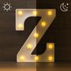 SATYAM KRAFT Acrylic 1 Pcs Marquee Alphabet Letter LED Light | Decorative Name Lamp for Home, Bedroom, Wedding, Birthday, Anniversary & Romantic Gift and Night and Wall Lamp (Z, Big),White view 3