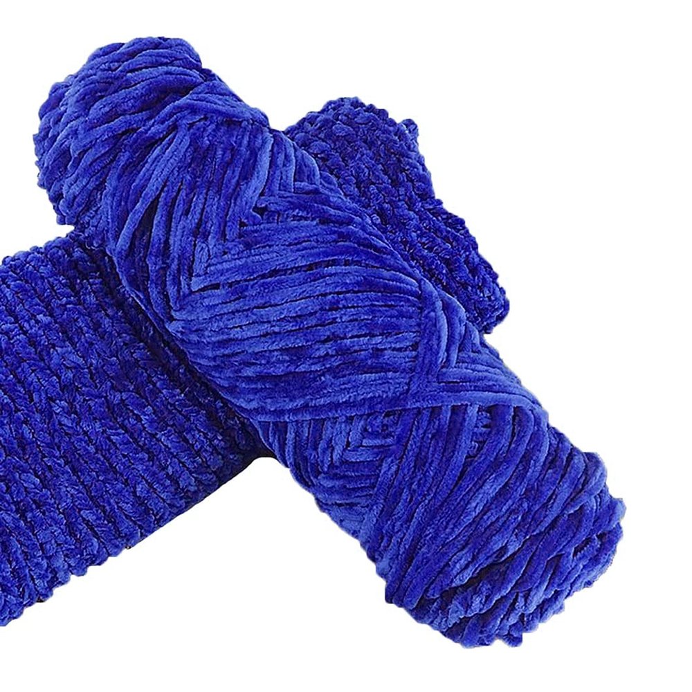 PRANSUNITA Softee Chunky Super Bulky Knitting Acrylic Yarn for Hand DIY Bag Blanket Cushion Crocheting Projects 100 GMS (Blue)