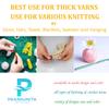 PRANSUNITA Softee Chunky Super Bulky Knitting Acrylic Yarn for Hand DIY Bag Blanket Cushion Crocheting Projects 100 GMS (Blue) view 3