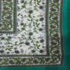 ART WORLD Queen Size Double Bed Sheet with Pillow Covers Pure Cotton Traditional Printed Bedcover (Sea Green, Queen) view 3