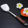 pepplo Chinese Wok Spatula, 304 Stainless Steel Spatula with Heat Resista1nt Wooden Handle Wok Utensils, 14.5Inch(1PCS, Plain Wok Spatula) view 1