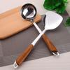 pepplo Chinese Wok Spatula, 304 Stainless Steel Spatula with Heat Resista1nt Wooden Handle Wok Utensils, 14.5Inch(1PCS, Plain Wok Spatula) view 2