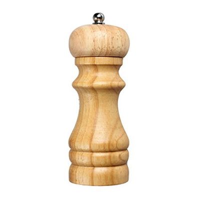 Vroxy Salt & Spice Storage Mixer Grinder Wood Spice Mill Grinder Wooden Traditional Pepper Mill Grinder Muller, Salt and Spice Grinder Mixer (Small - 6 Inch)