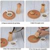 Vroxy Salt & Spice Storage Mixer Grinder Wood Spice Mill Grinder Wooden Traditional Pepper Mill Grinder Muller, Salt and Spice Grinder Mixer (Small - 6 Inch) view 3