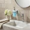 KANJAL Premium Wall Mounted Liquid Soap Dispenser - 304 Stainless Steel Rustproof Holder with Frosted Square Glass Bottle for Bathroom & Kitchen (Chrome Finish) view 4