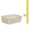 Cutting EDGE Basket Small Plastic Storage Organizer Durable with Handles for Kitchen, Wardrobe, Bathroom, Office  Multipurpose for Clothes, Toys, Stationery (Set of 4, White) view 4