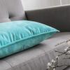 Khooti Decorative Velvet Square Cushion Cover Throw pillow cover for Living Room Couch Diwan single seater Sofa , Colourful Modern Small 24 x 24 Inches / 60 x 60 cm (Colour - Teal Green)(Set of 1 piece) C2 view 2