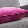 Khooti Decorative Velvet Square Cushion Cover Throw Pillow Cover for Living Room Couch Diwan Single Seater Sofa, Colourful Modern Small 24 x 24 Inches / 60 x 60 cm (Colour - Pink)(Set of 1 Piece) C2 view 2