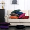 Khooti Decorative Velvet Square Cushion Cover Throw Pillow Cover for Living Room Couch Diwan Single Seater Sofa, Colourful Modern Small 24 x 24 Inches / 60 x 60 cm (Colour - Pink)(Set of 1 Piece) C2 view 4