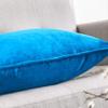 Khooti Decorative Velvet Square Cushion Cover Throw pillow cover for Living Room Couch Diwan single seater Sofa , Colourful Modern Small 24 x 24 Inches / 60 x 60 cm (Colour - Bondi Blue)(Set of 1 piece) C2 view 2