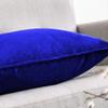 Khooti Decorative Velvet Square Cushion Cover Throw pillow cover for Living Room Couch Diwan single seater Sofa , Colourful Modern Small 10 x 10 Inches / 25 x 25 cm (Colour - Royal Blue)(Set of 2 pieces) C2 view 2