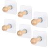XENOTY Wooden Multi-Functional Self Adhesive No Drilling Coat Hanging Bathroom Wall Hook Stick On Door Closet Cabinet Wardrobe Entryway (Multicolor) view 1