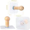 XENOTY Wooden Multi-Functional Self Adhesive No Drilling Coat Hanging Bathroom Wall Hook Stick On Door Closet Cabinet Wardrobe Entryway (Multicolor) view 2