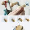 XENOTY Wooden Multi-Functional Self Adhesive No Drilling Coat Hanging Bathroom Wall Hook Stick On Door Closet Cabinet Wardrobe Entryway (Multicolor) view 3