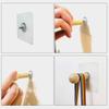 XENOTY Wooden Multi-Functional Self Adhesive No Drilling Coat Hanging Bathroom Wall Hook Stick On Door Closet Cabinet Wardrobe Entryway (Multicolor) view 4