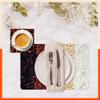 Bathla Table Mats - Set of 6-45cm x 30cm PVC Table Placemats & Coasters for Home Dining Table | Multipurpose, Heat-Resistant, Waterproof & Washable | Matworks (AMELLA) view 2