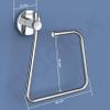 Plantex Stainless Steel Towel Ring for Bathroom/Napkin-Towel Hanger/Wash Basin/Bathroom Accessories - (Chrome-Rectangle) - Pack of 2 view 3