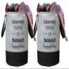 Heart Home Round Non Woven Fabric Foldable Laundry Basket, Toy Storage Basket, Cloth Storage Basket With Handles,45 Ltr (Set Of 2, Grey & Black)-HEARTXY11448 view 1